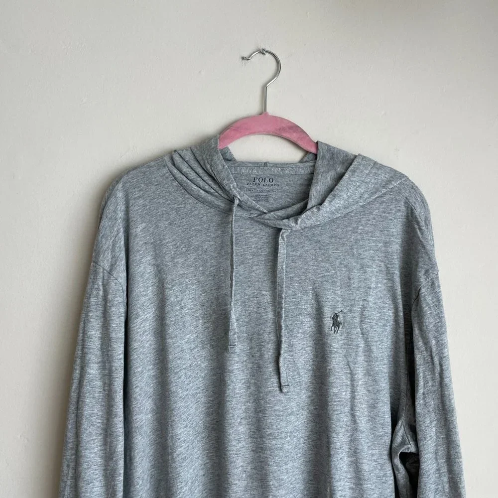 Polo Ralph Lauren / Gray Long Sleeve Hoodie Top - Picture 7 of 8